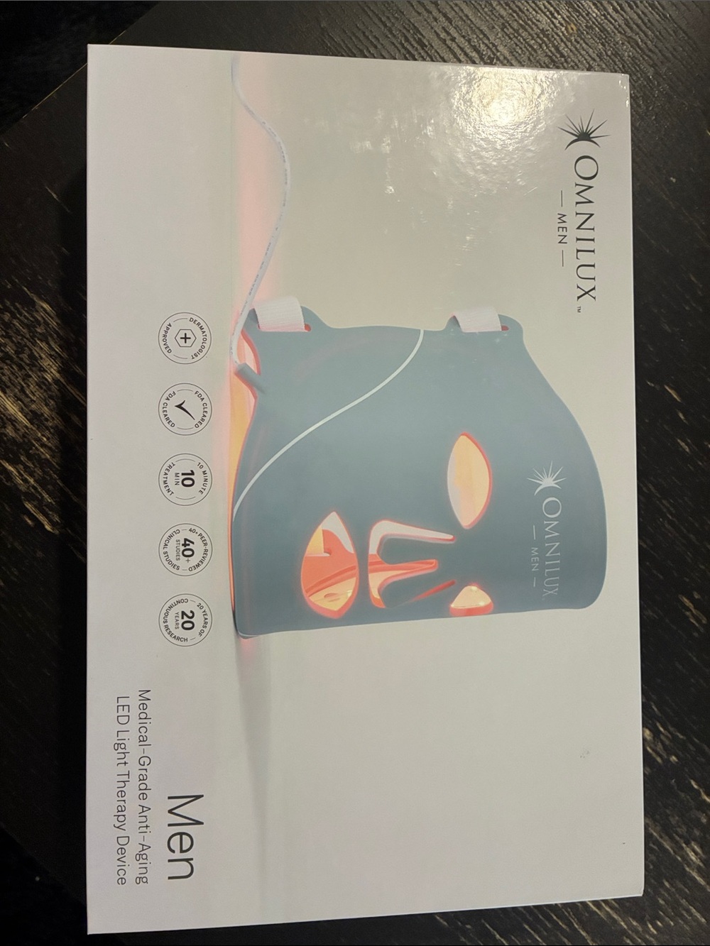 OMNILUX Men LED Therapy Face Mask — Gray